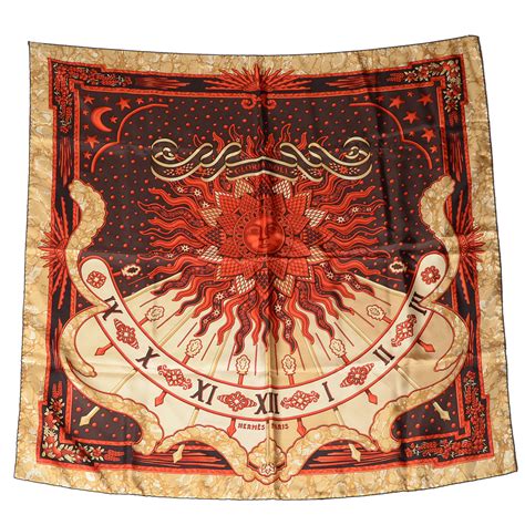 HERMES Silk Gloria Soli Scarf 90 67124 